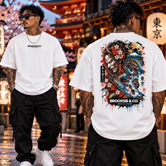 **BROOXSIE & CO.™ Chase Your Dreams — Tokyo Oni Dragon Tee**