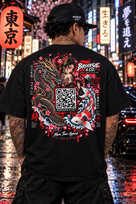 Brooxsie & Co. Dragon, Geisha, and Koi Streetwear